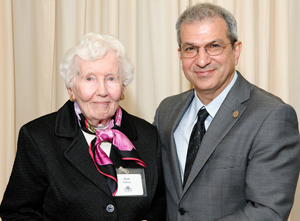 Photo of Joan Gilson with University President Dr. Nariman Farvardin Gilson2-lg.jpg